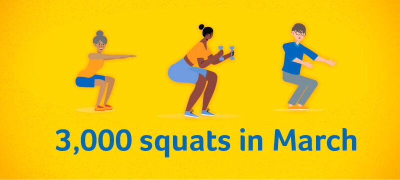 3,000 Squats in March for Marie Curie